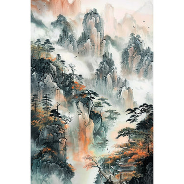 Japanese Mountain Canvas